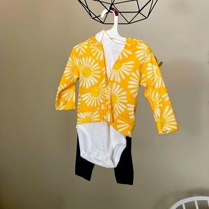 Carters outfit onesie jacket and denim looking pants